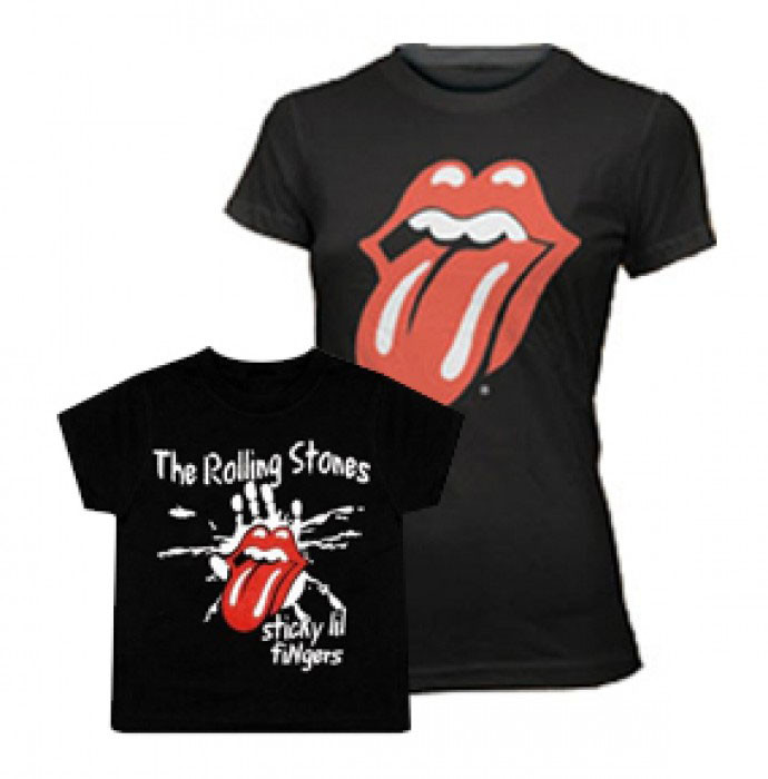 Duo Rockset Rolling Stones Mutter-T-shirt & Kinder-T-shirt