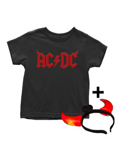 AC/DC Kinder T-shirt: Devil Horns - Schwarz