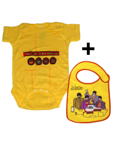 Geburtsgeschenk Beatles Baby Body Yellow Submarine & The Band Lätzchen